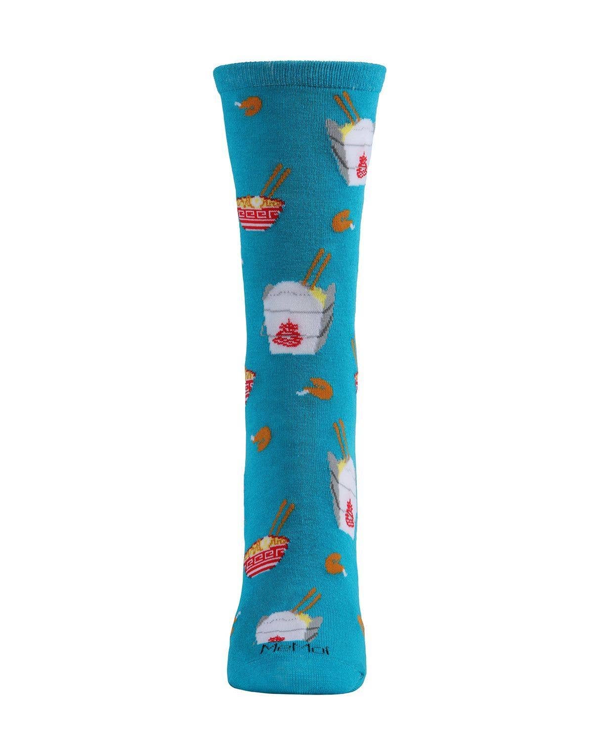 Infinity Classics International Inc. - Vente Chaussettes – femme - Chaussettes Crew MeMoi Let's Order Takeout Bamboo Blend4