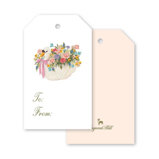 Swan Blooms Gift Tags for wholesale by Dogwood Hill
