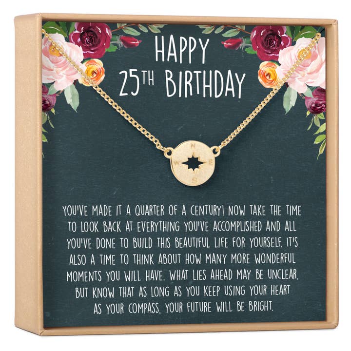 25th Birthday Necklace for wholesale by Dear Ava