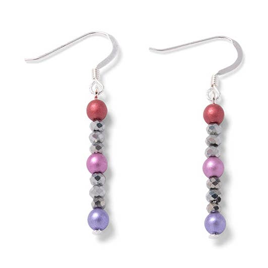Rainbow Pearl Crystal Earrings for wholesale by Carrie Elspeth Jewellery
