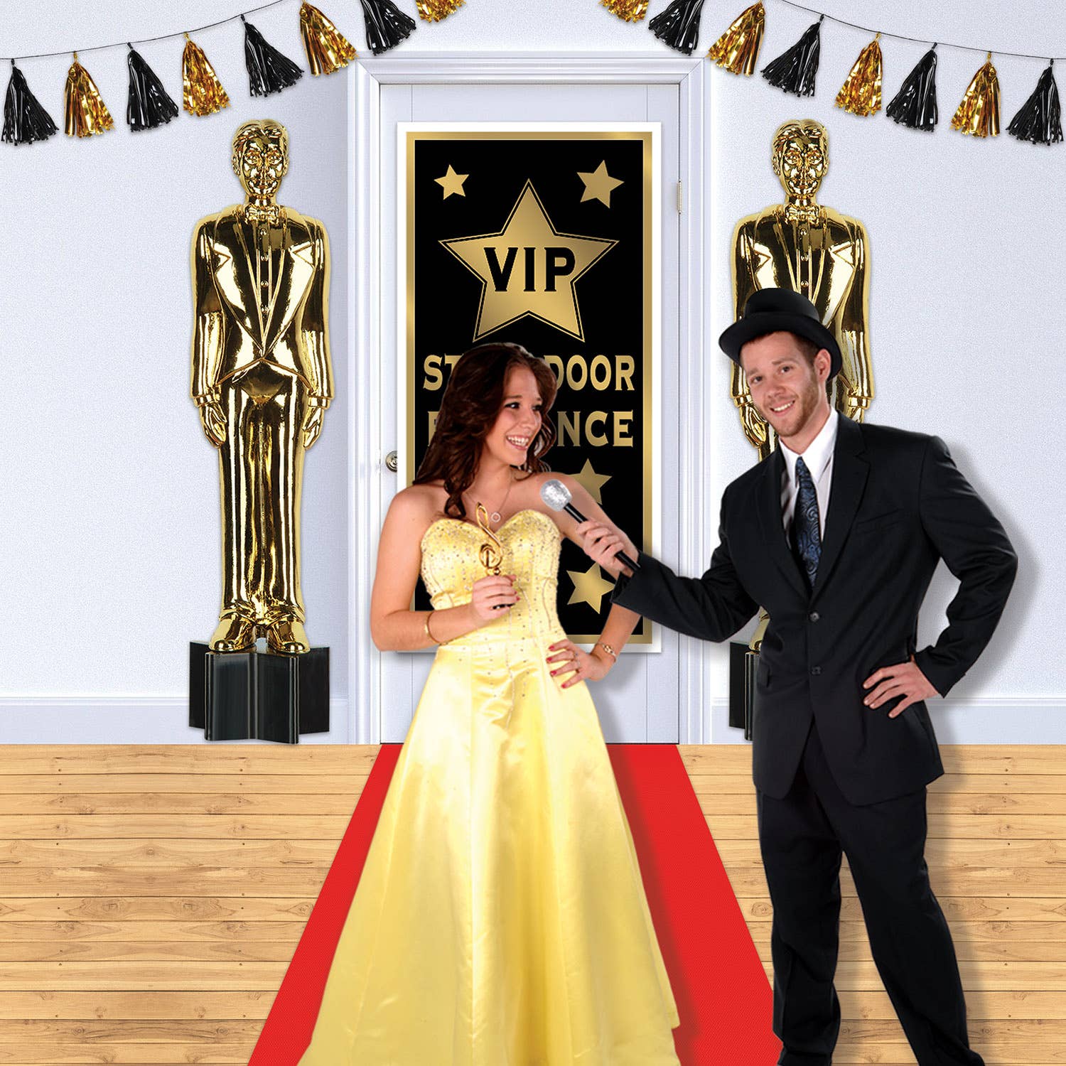 Beistle - Vente Décalcomanie – décorations de fête - Tapis Rouge, 24" x 15'6