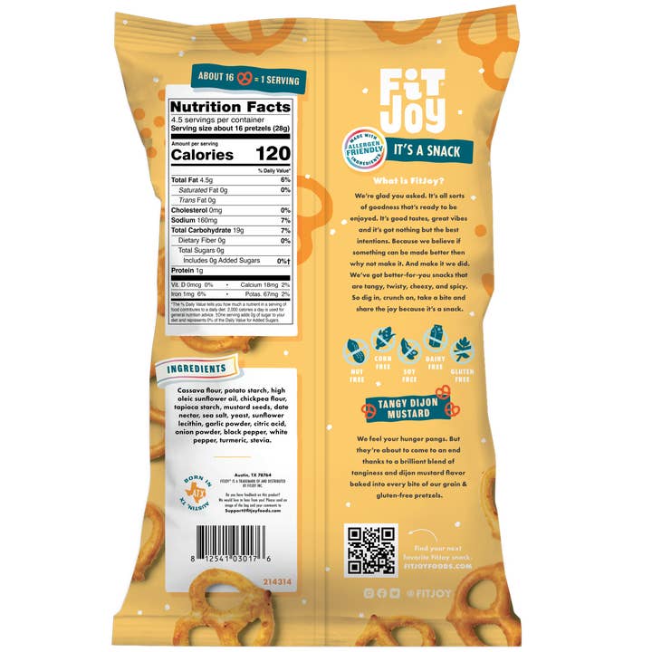 FitJoy Foods - Wholesale Pretzels - Tangy Dijon Mustard Twists1