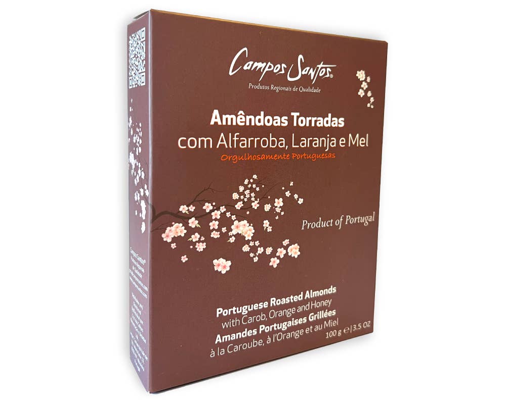 Campos Santos & Conservas Santos - Produtos Regionais - Wholesale Nuts - Roasted Almonds with Carob, Orange, and Honey - 100g0