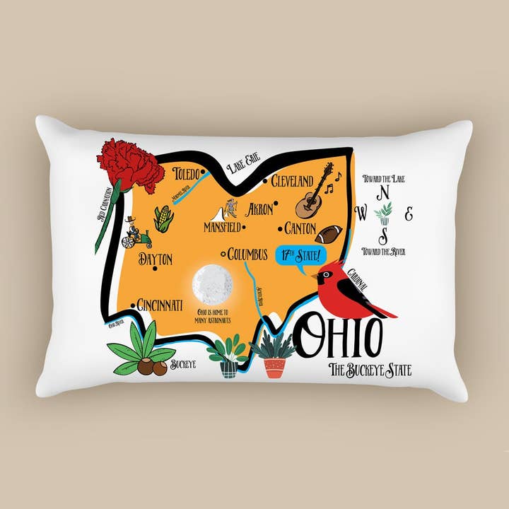 Almofada decorativa Ohio (com inserção) por atacado de Gooseberry Designs