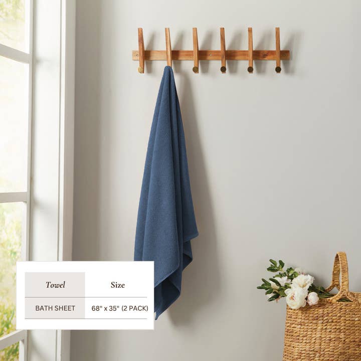 BH Collective - Wholesale Towel Set - Cotton Textured Bath Towel Set - Acacia Collection199