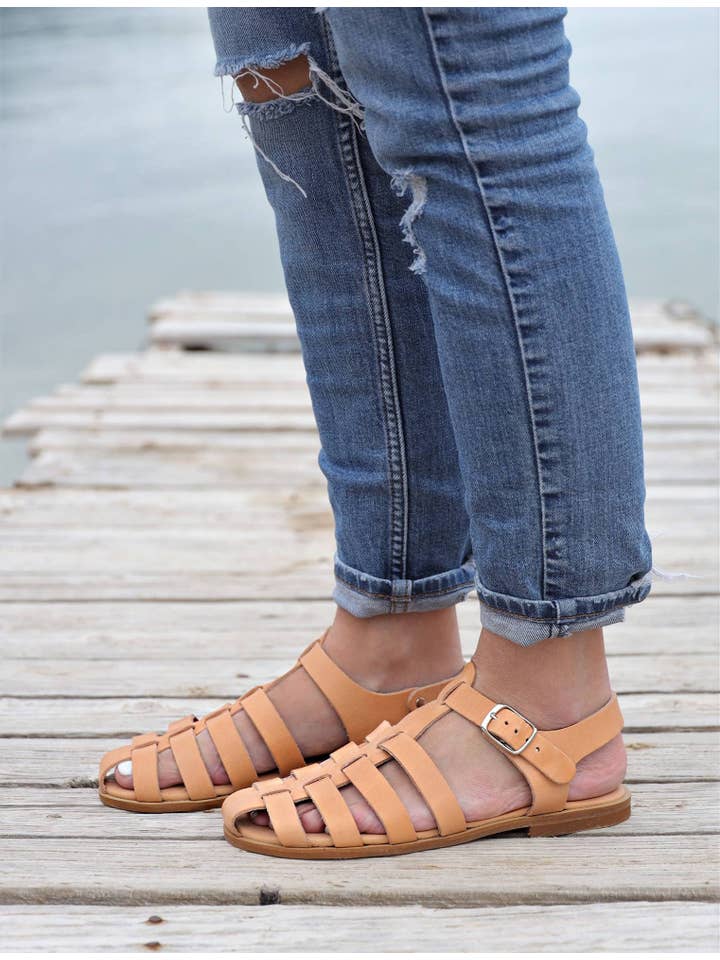 Madammeshushu – Großhandel Sandalen – Damen – Fisherman Ledersandalen für Frauen mit weichem Bett