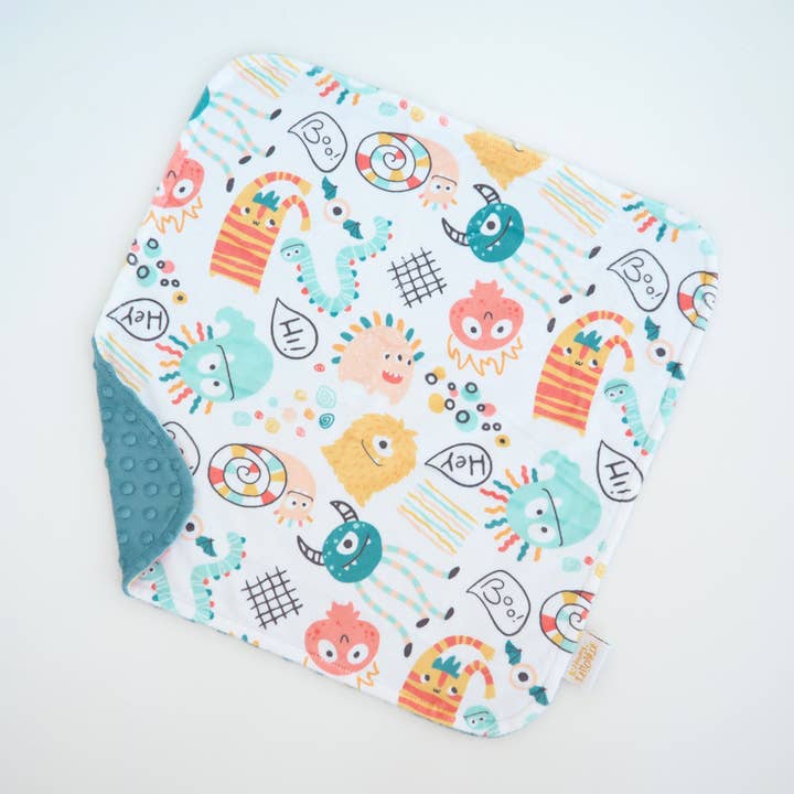 Honey Lemonade - Wholesale Security/Cuddle Blanket - Baby - Mini Minky - Monster Party