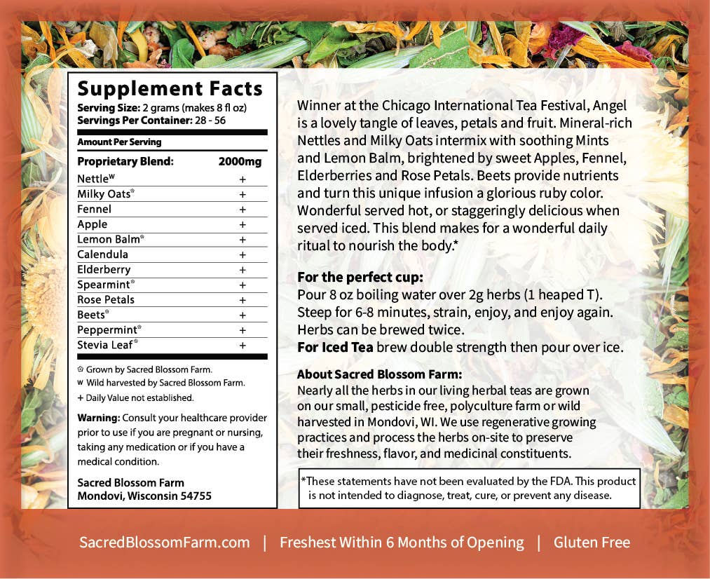Sacred Blossom Farm - Wholesale Health/Detox Tea - Angel Herbal Tea1