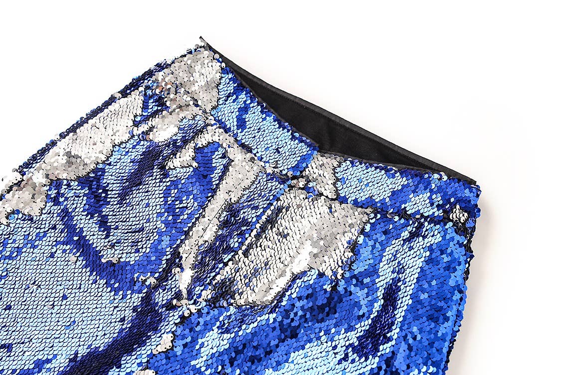 SET097 "Nightclub Sparkle: Sequined Blue & White Suit" for wholesale on Faire9