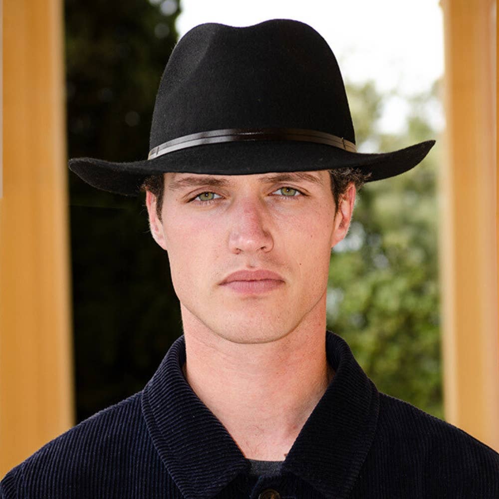 TRAVAUX EN COURS... – Großhandel Fedora-Hut – Damen – Filzhut mit Lederband und rohem Rand7