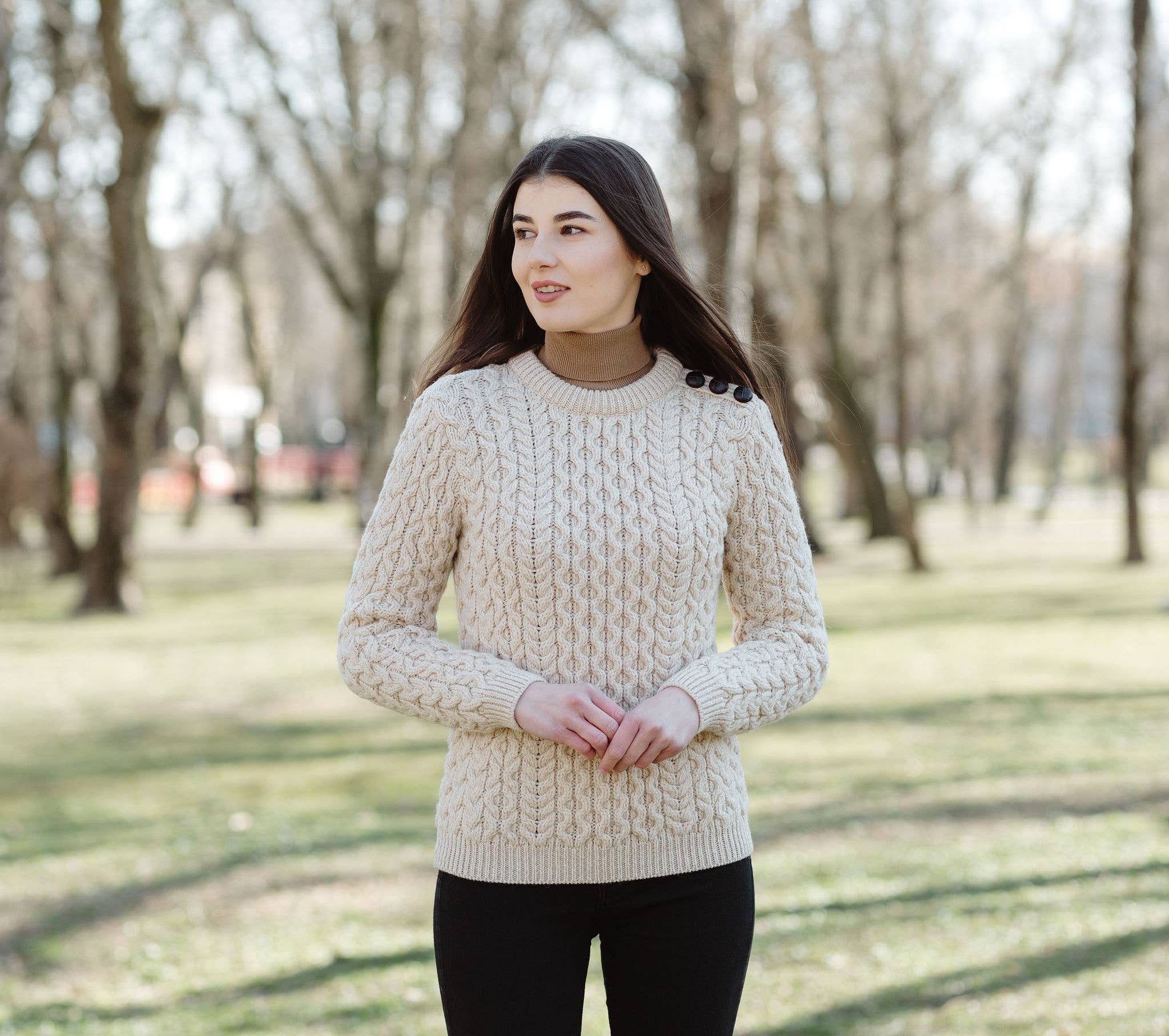 Saol – wholesale Pullovertröja - Dam – Ladies Side Knapp Tröja2