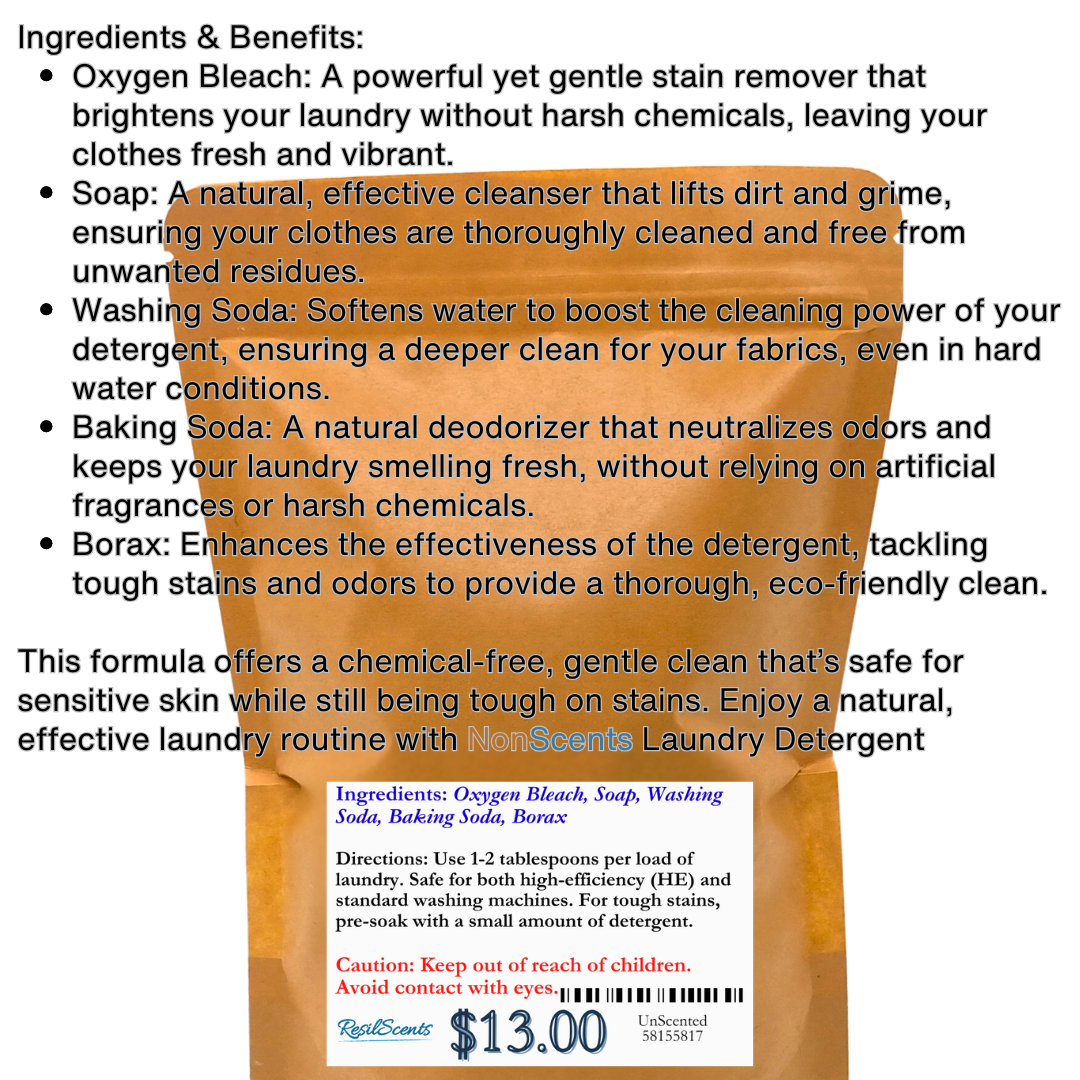 ResilScents WholeSale - Wholesale Laundry Detergent Powder/Pods - Unscented Laundry Detergent – A Pure, No-Fuss Option1
