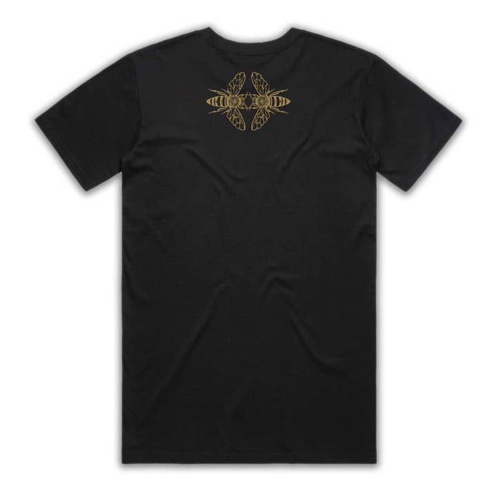 Art of Zig – wholesale T-shirts med screentryck – Unisex – BEE FLOWER Svart häftklammer T-shirt3