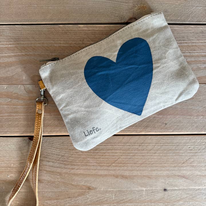 Kupplung Herz Denim Blau (vintage leichtes Segeltuch) NEU für den Großhandel von Liefe NL