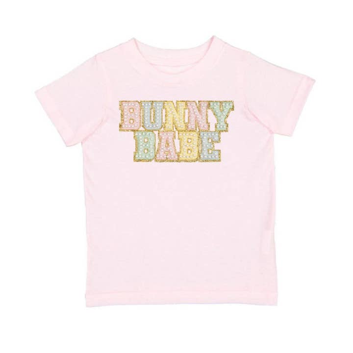 Bunny Babe Patch Easter Short Sleeve T-Shirt - Ballet - Kids for wholesale by Sweet Wink
