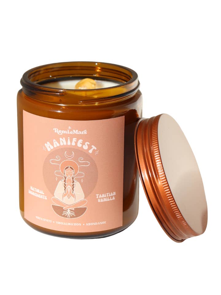 Manifest Candle ~ Tahitian Vanilla for wholesale by Remi & Mars