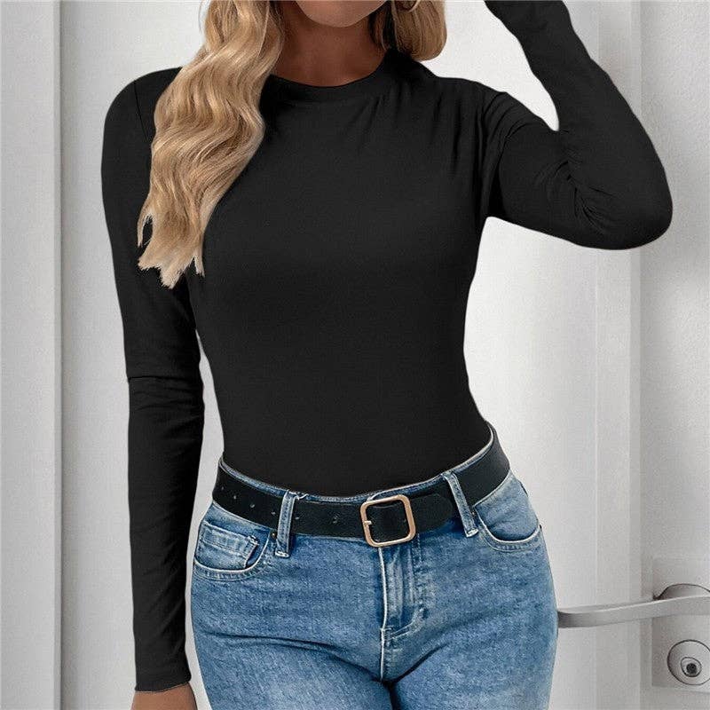 NOIR Ensemble de t-shirts rembourrés Slim Fit de couleur unie en vente sur Faire1