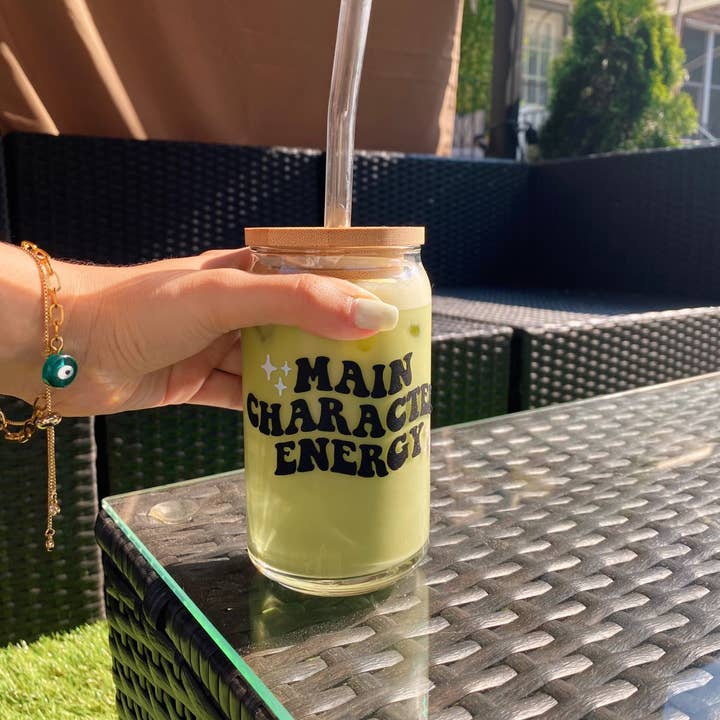 Verre énergétique avec personnage principal, 16 oz pour la vente par Danielle's Dazzled Gifts