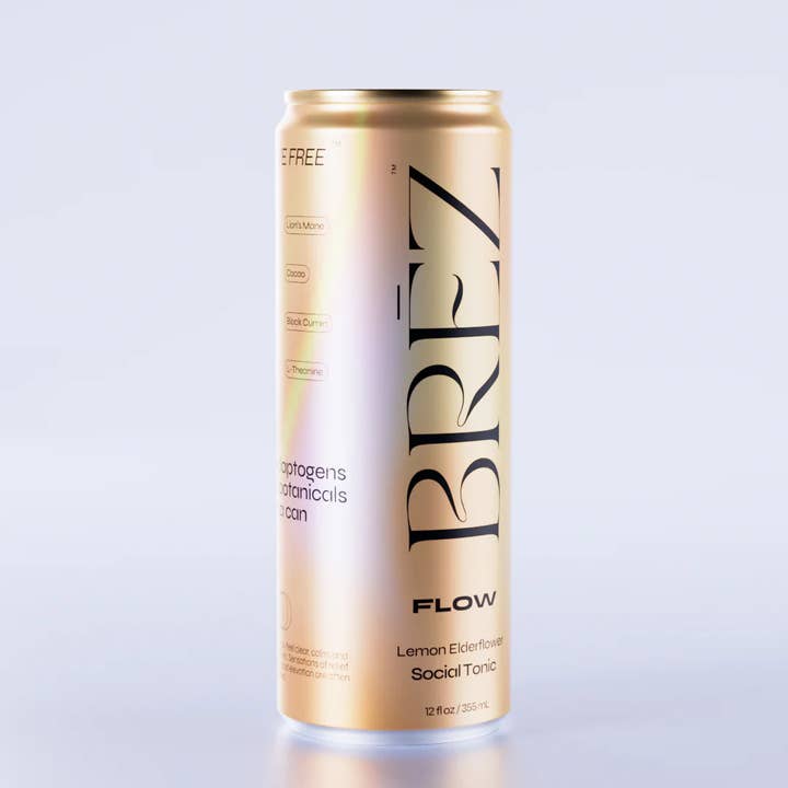 BRĒZ – wholesale Non-alcoholic aperitif/mocktail – Flow - Adaptogen Infused Social Tonic - 24 cans (4-Packs)