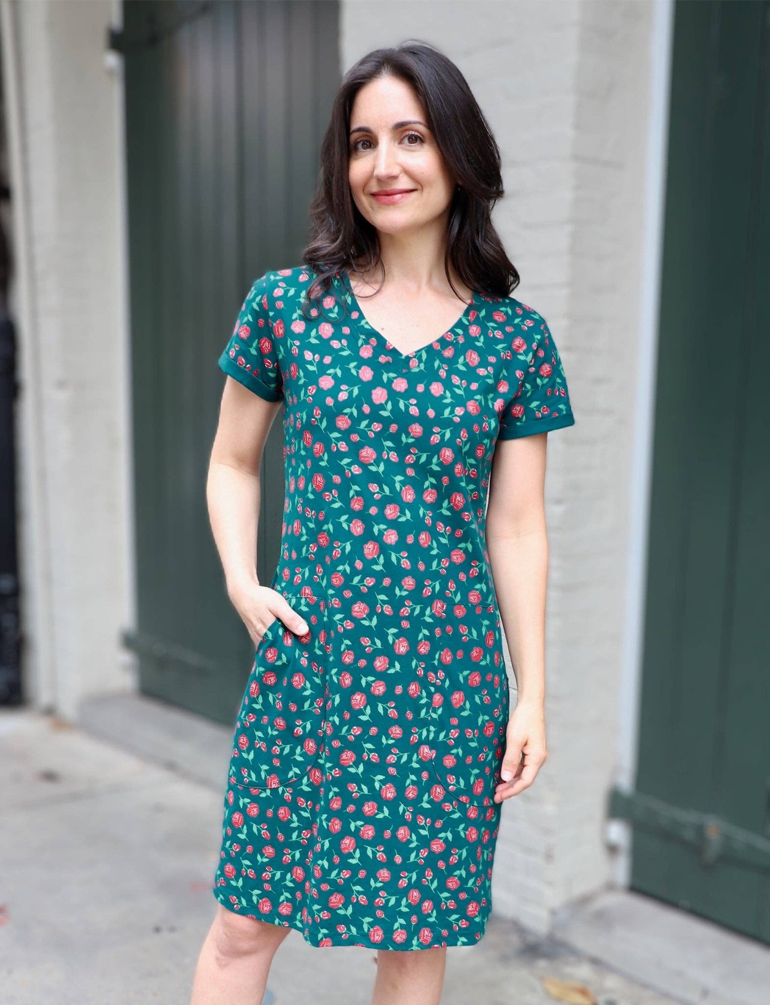 Passion Lilie - Wholesale Dress - Women's - Woodland Rose Fall Floral Organic Dress2