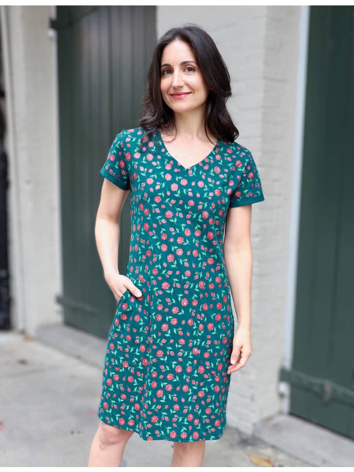 Passion Lilie - Wholesale Dress - Women's - Woodland Rose Fall Floral Organic Dress2