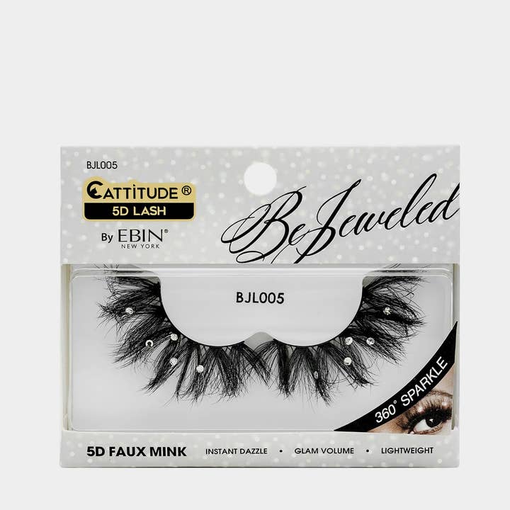 CATTITUDE 5D BEJEWELED LASHES - MILKYWAY for wholesale by EBIN NEW YORK