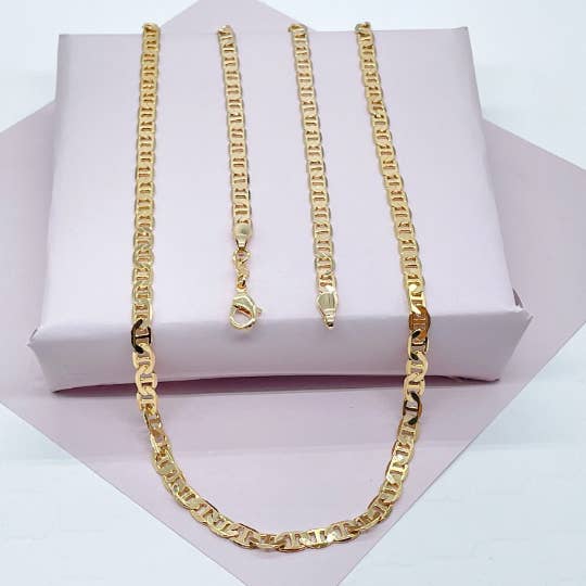 18k GF Mariner Chain 4mm Necklace for wholesale by Milie