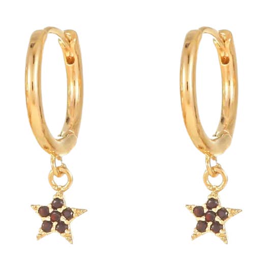 Schwarze Ohrringe mit funkelnden Sternen für den Großhandel von Rosies