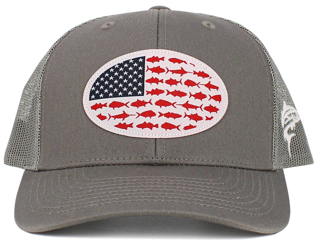 KBETHOS – wholesale Trucker hat – Unisex – USA Fish Flag Mesh Back Ballcap25