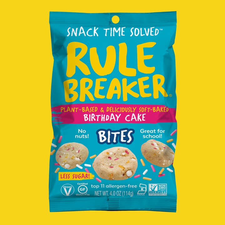 Birthday Cake Bites | 4-oz Bags for wholesale by Rule Breaker Snacks