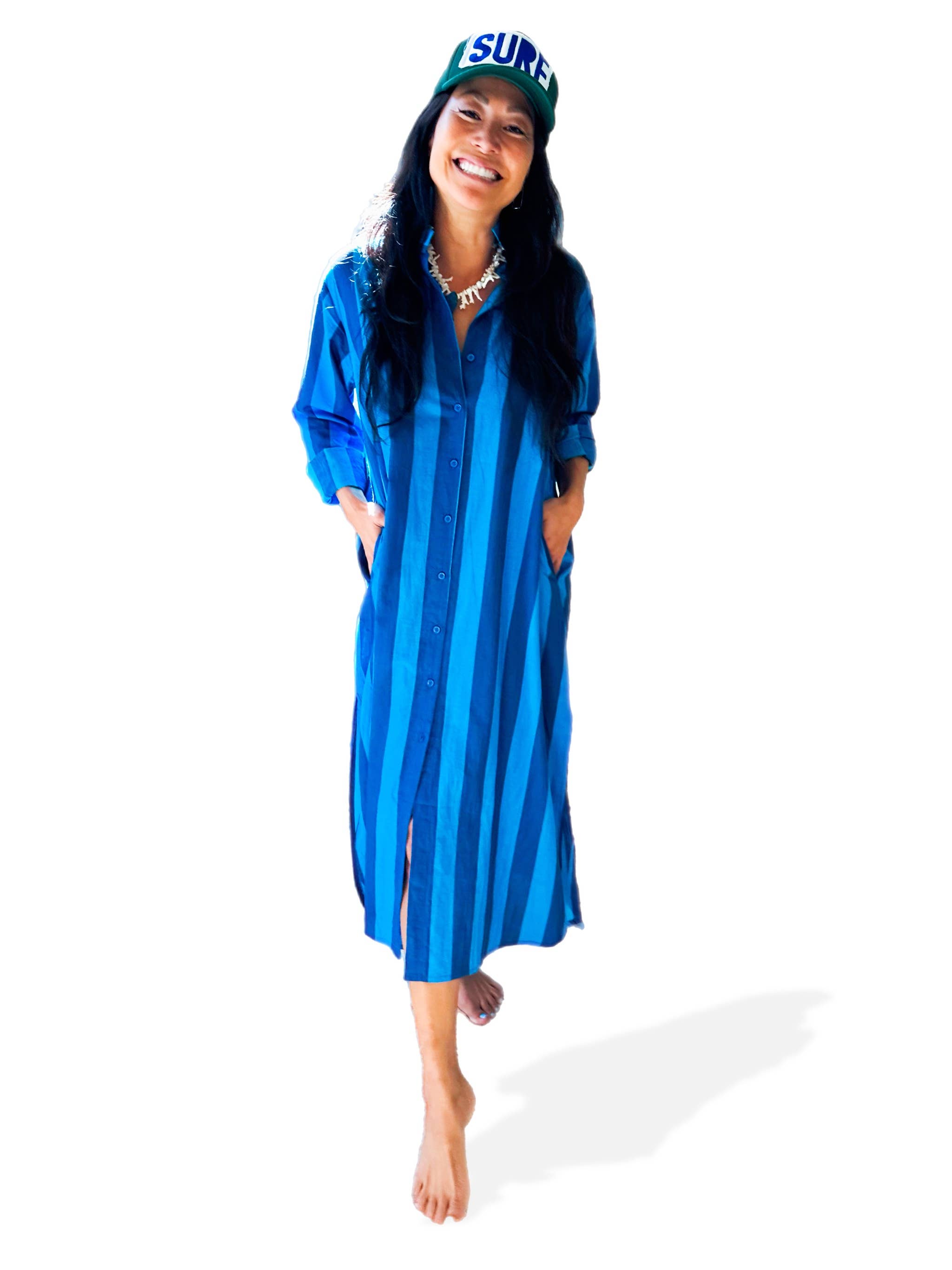 Cabana Club California - Wholesale Dress - Women's - Surf Stripe Shirt Dress18