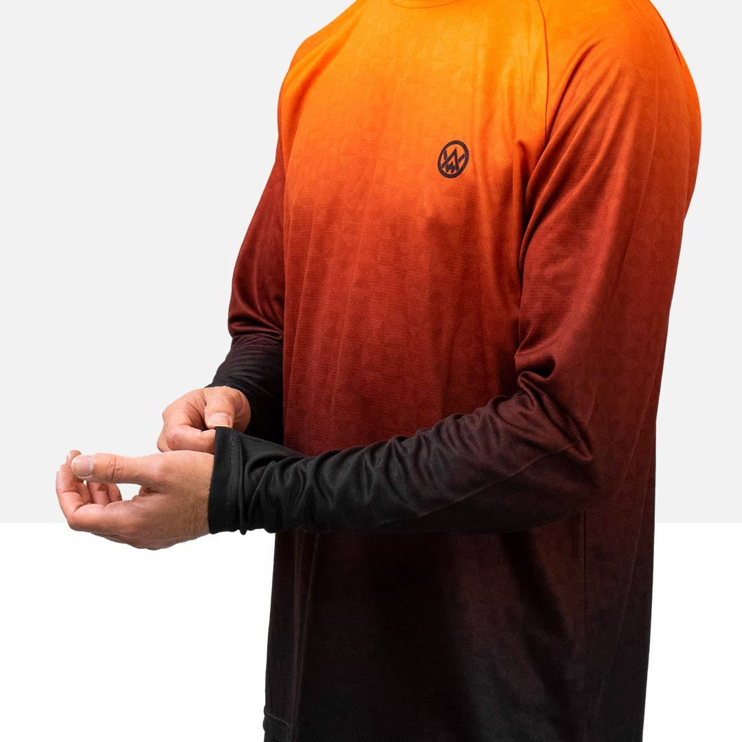 Odyssey Activewear - Wholesale Sporttop - Heren - Triangulation Molten MTB-shirt met lange mouwen6