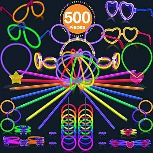 Play22 - Wholesale Party Favor - 500 Glow Sticks Party Pack Necklaces And Bracelets1