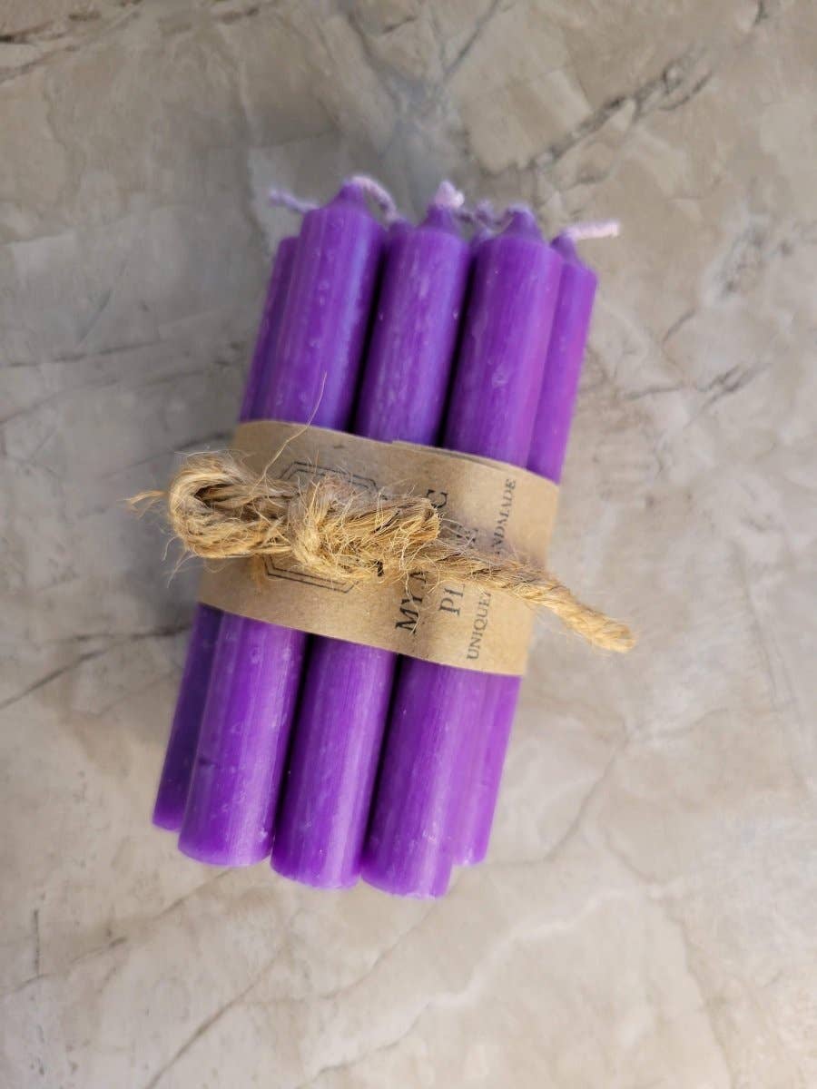 My Magic Place Shop - Wholesale Tapered Candle/Candlestick - Set of 10 mini Candles 4" chime unscented Home Decor10