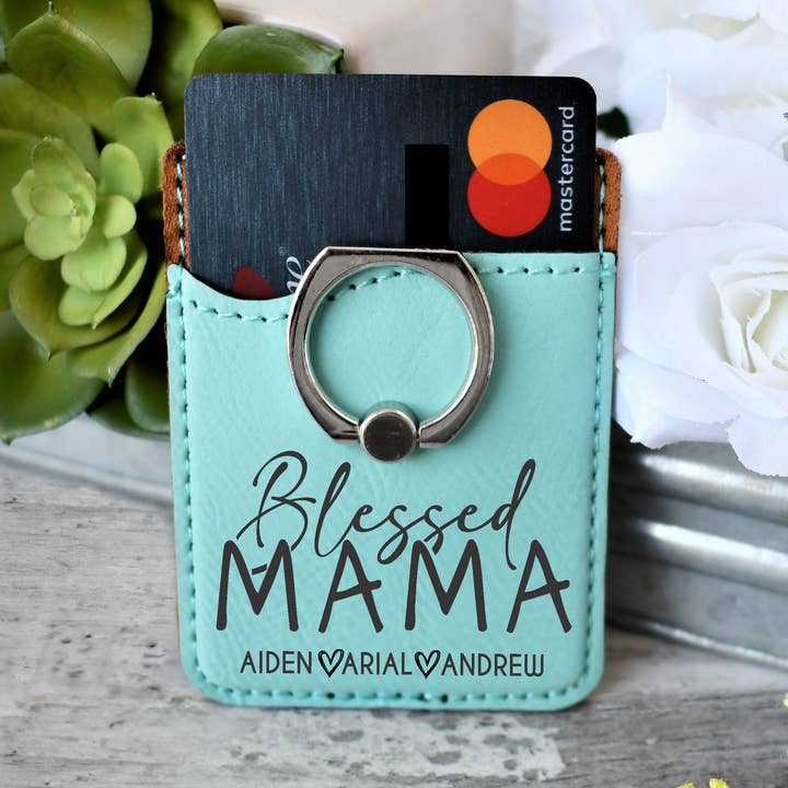 Velsignet mor mobiltelefon tegnebog | Mommy Card Taske for engroshandel hos Hometown Engraving and Printing LLC