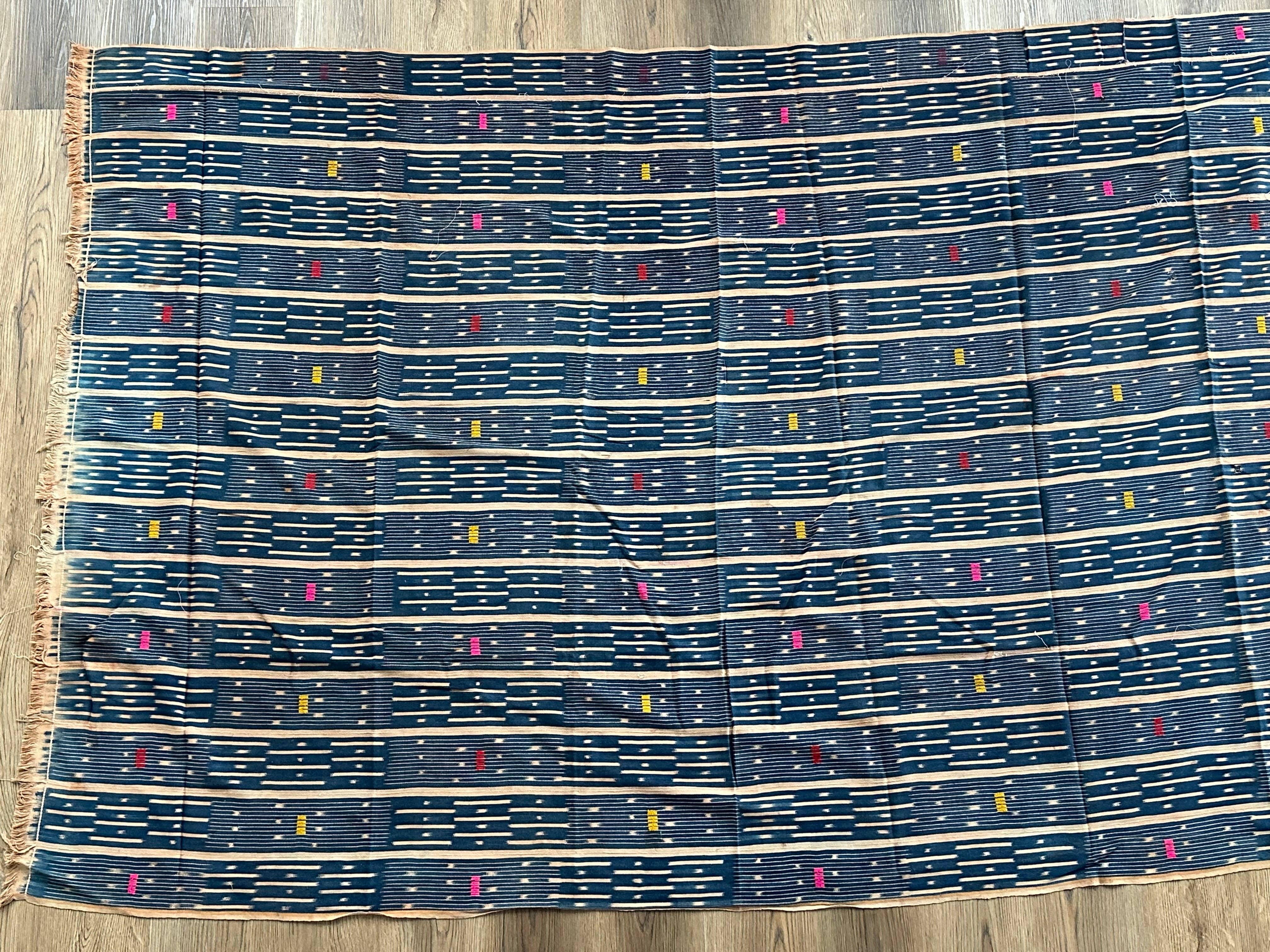 The Niger Bend - Wholesale Tapestry/Textile - Largest Vintage Baule African Cloth Men's Textile | 184 x 62"3