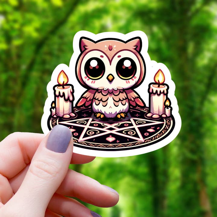 Mimic Gaming Co - Wholesale Sticker - Pentagram Chibi Owl Sticker 1 - 3"