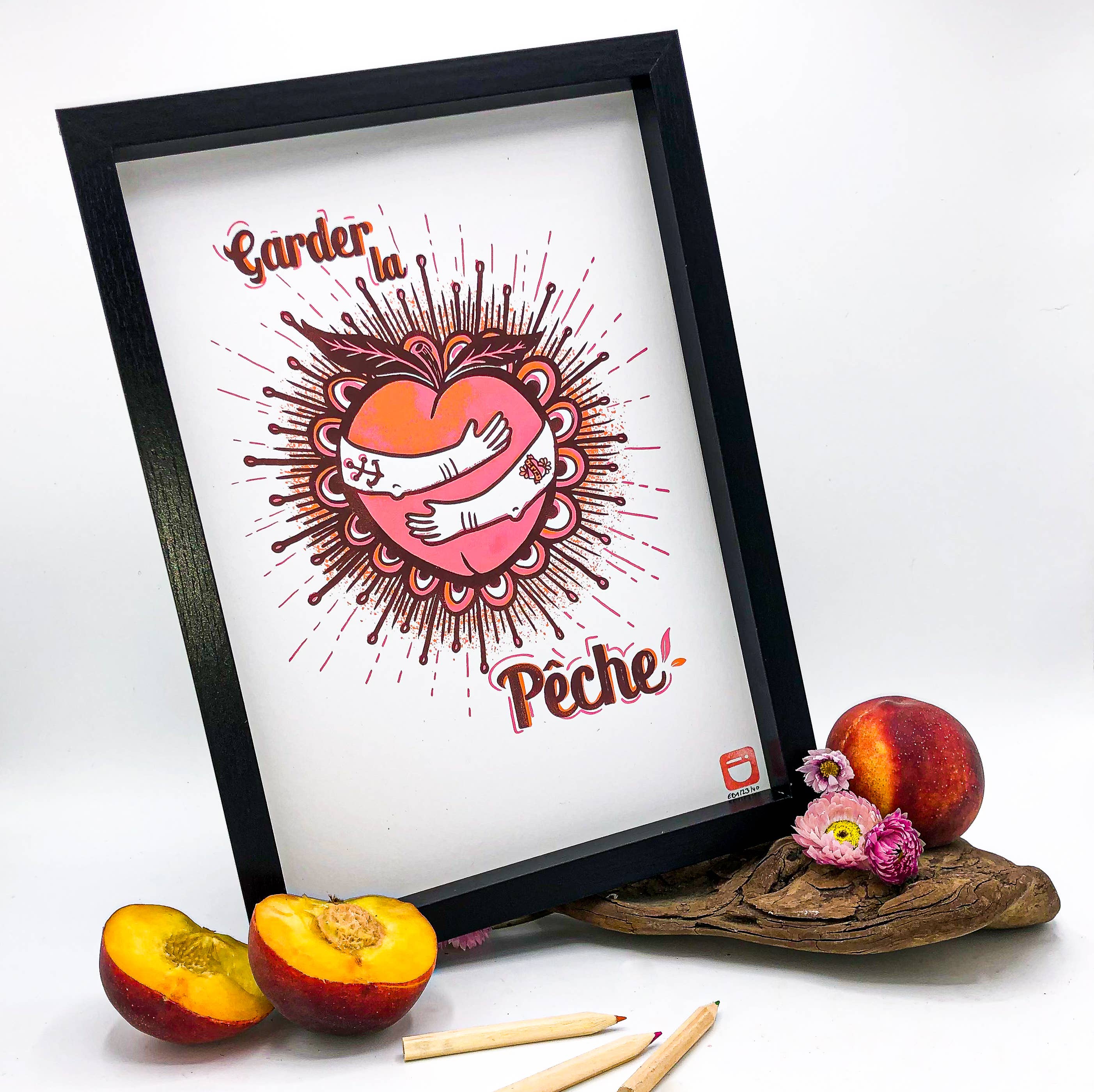 Dahu Edition – Engroshandel Kunsttryk – Hold fersken. Nummereret A4 illustration0