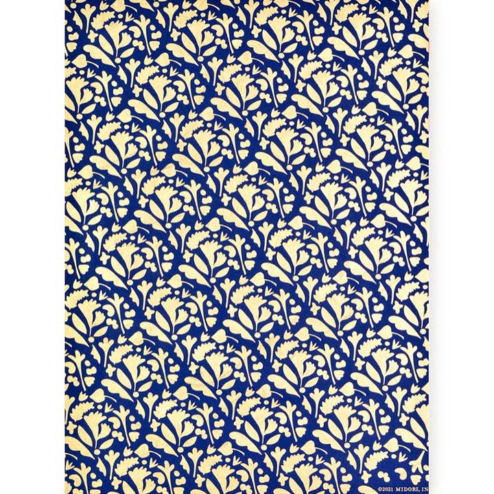 MIDORI Inc. - Wholesale Flat Wrap - Shapes Navy and Gold Metallic1