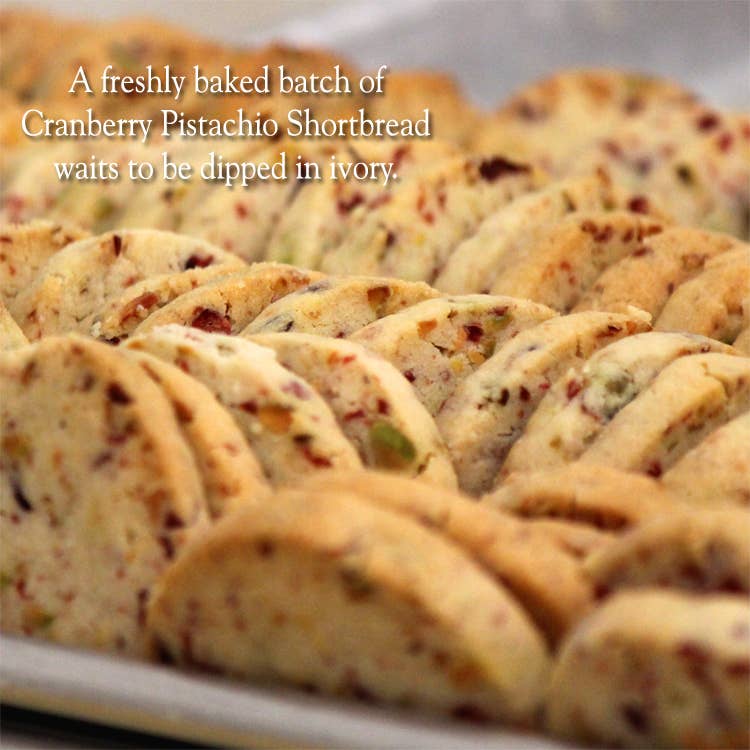 Cranberry Sweets & More - Wholesale Cookie - Cranberry Pistachio Shortbread in Ivory3