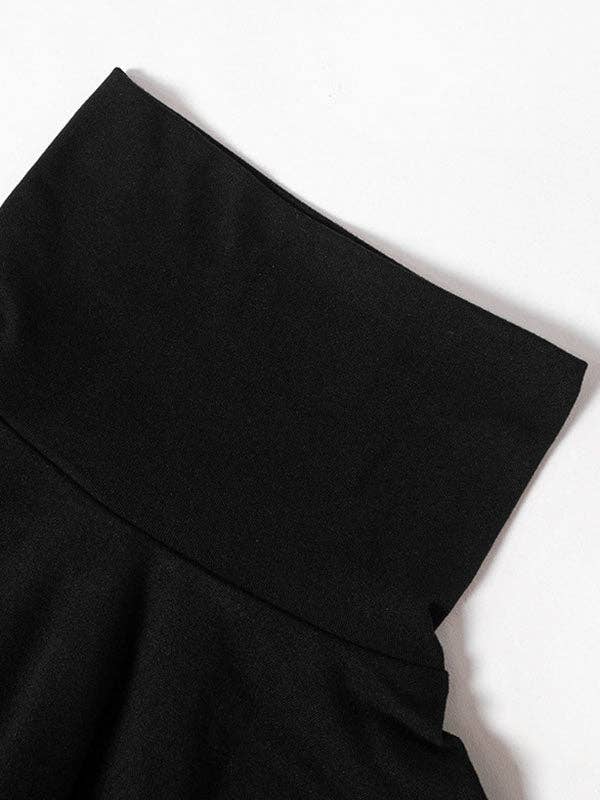 VividLux – wholesale Dress – Women's – Bodycon Long Sleeves Solid Color Split-Joint High Neck Maxi Dresses2