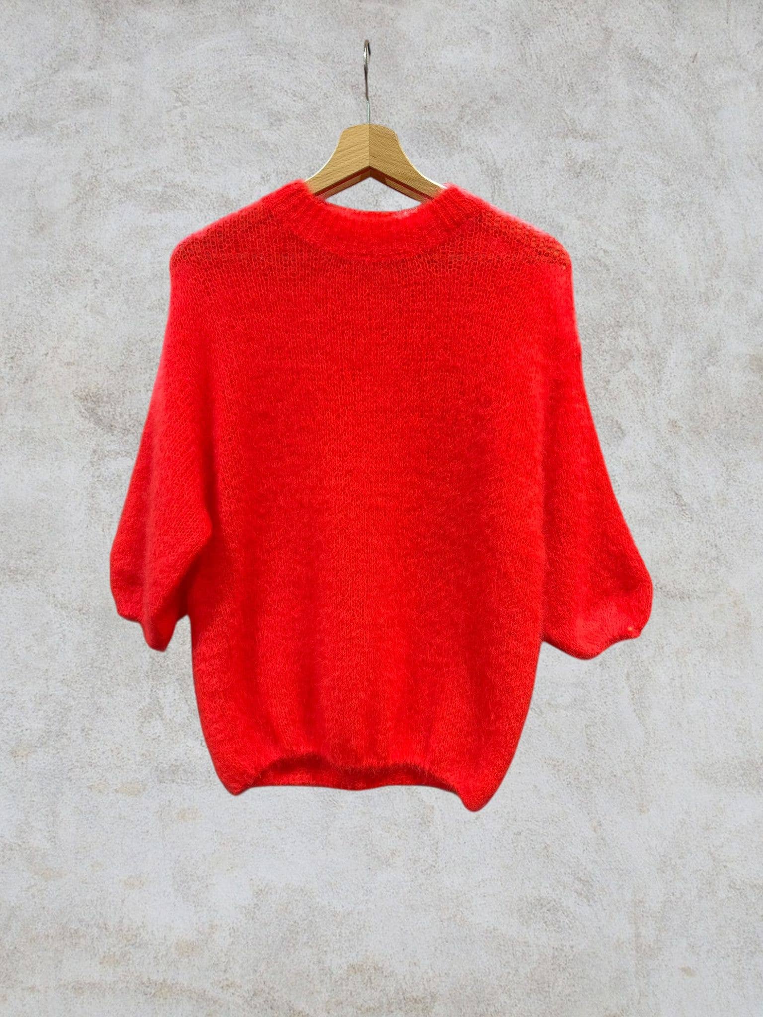 NAÏS PARIS - Wholesale Knit Sweater - Women's - Round neck short sleeve sweater in 80% kid mohair4