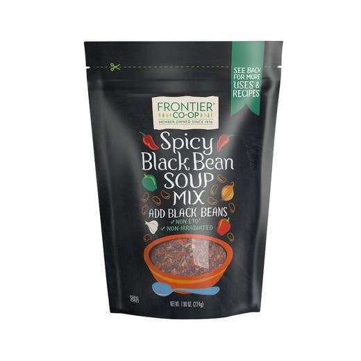 Frontier Co-op - Wholesale Soup - Spicy Black Bean Soup Mix (Just Add Black Beans) Non-ETO