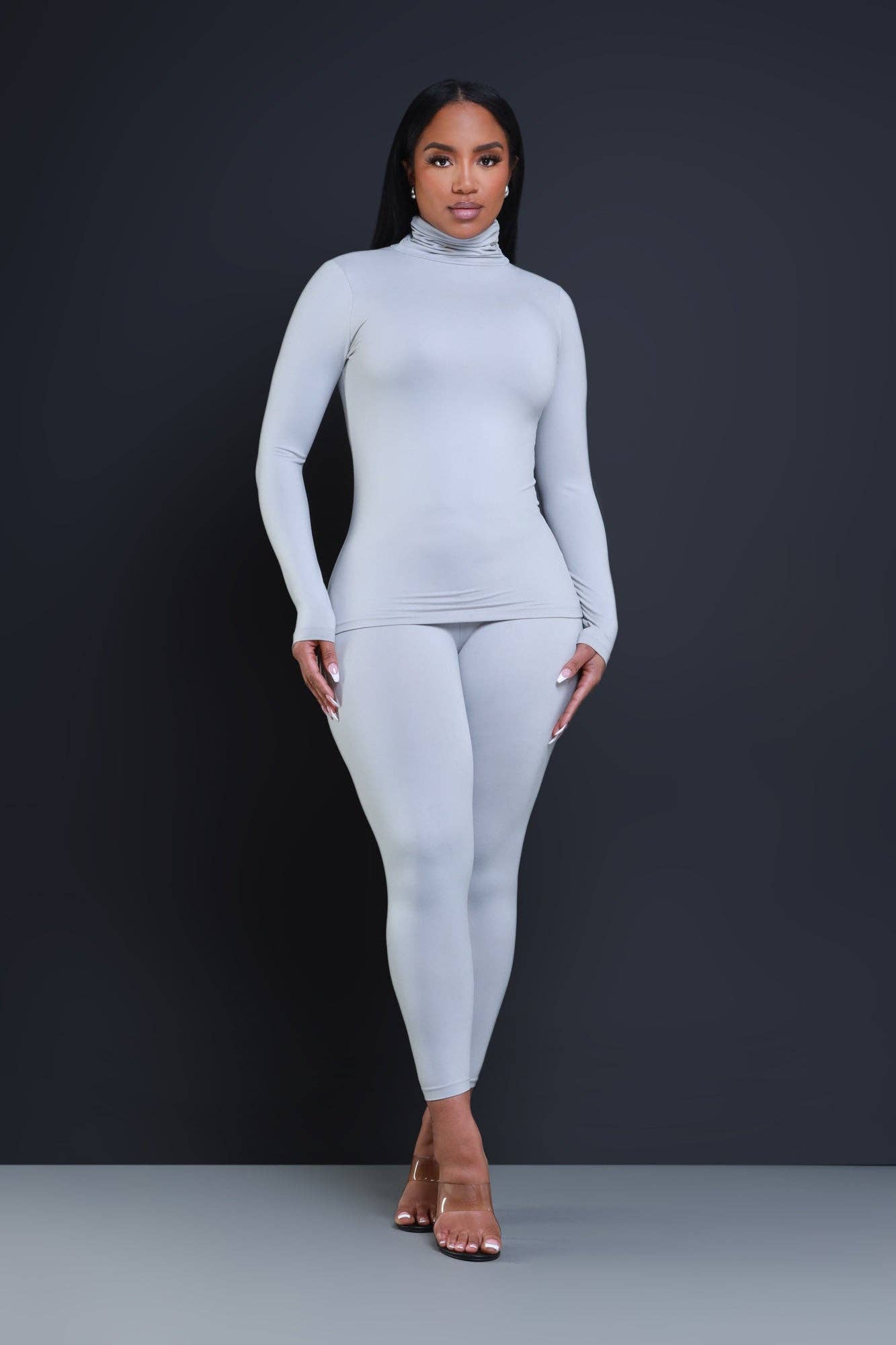 5besties inc - Wholesale Top & Pant Set (NOT Loungewear) - Women's - TURTLE NECK TUNIC AND LEGGINGS SET2