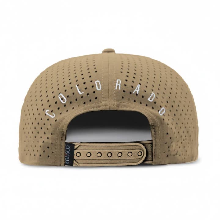 Tan Unisex Colorado Mountain Bike Performance Cap for wholesale on Faire2