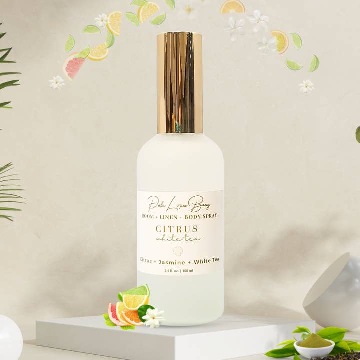 Citrus Hvid Te 3 i 1 Rum + Linned + Kropsspray - 100 ml for engroshandel hos Perla López Baray