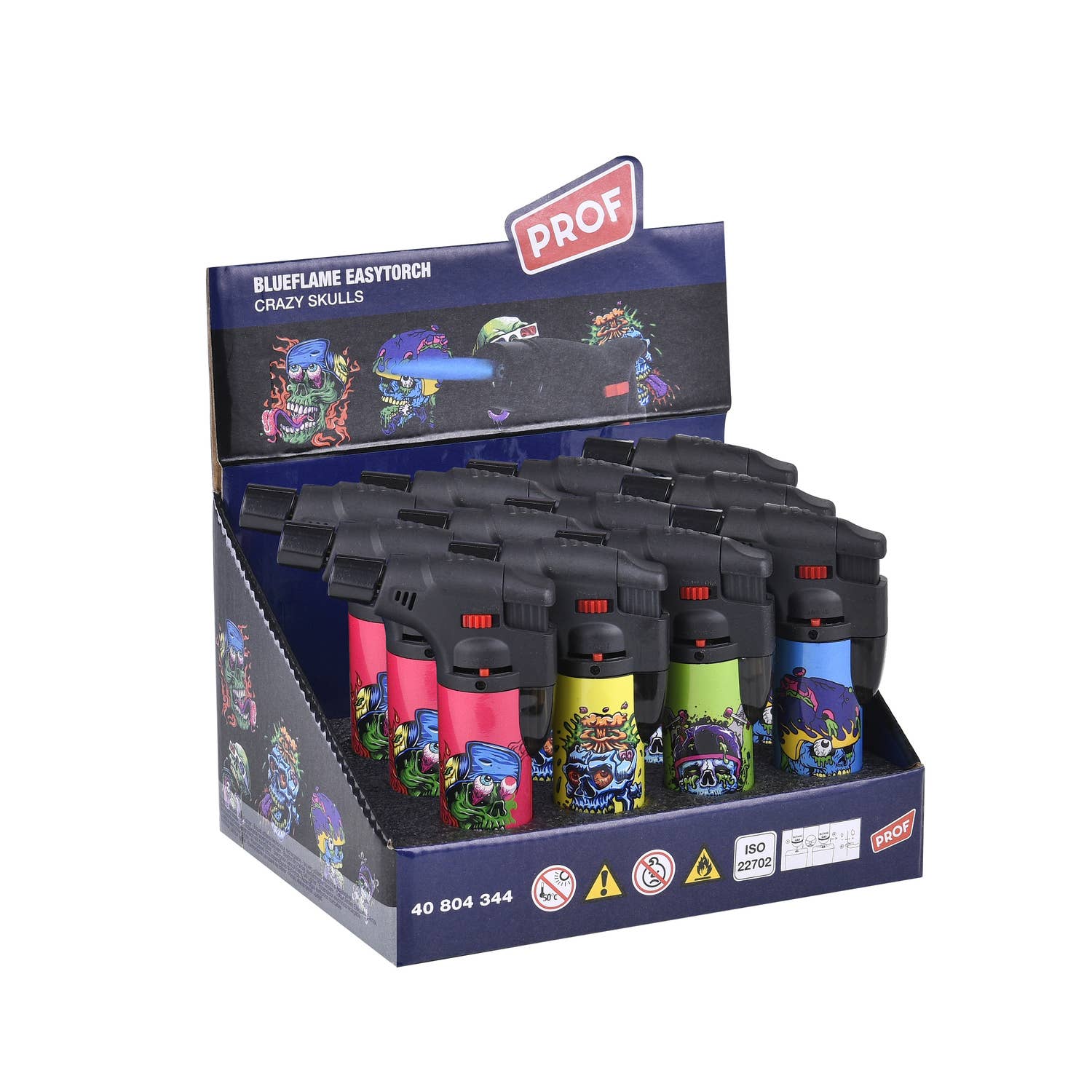 PROF - Wholesale Lighter - Crazy Skulls decor torch lighter