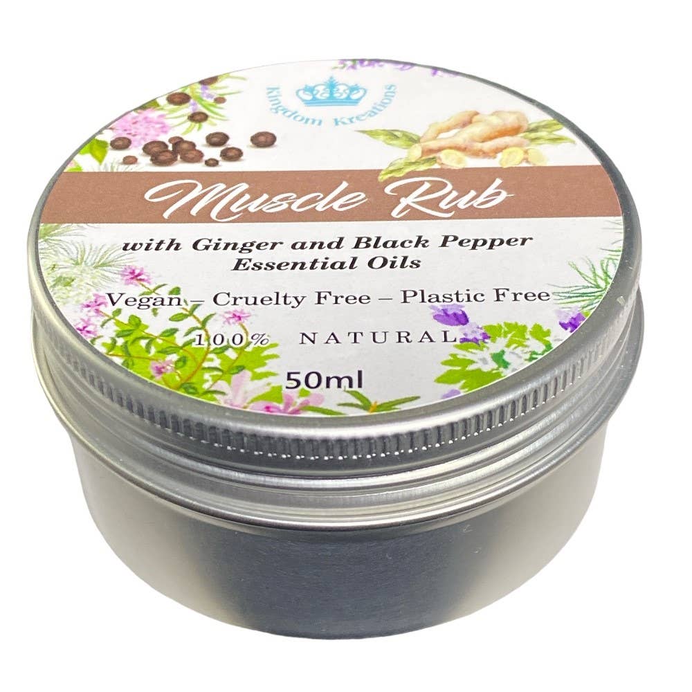 Kingdom Kreations – wholesale Muscle lotion/rub/gel – Muscle Rub with Ginger & Black Pepper - 100% Natural2