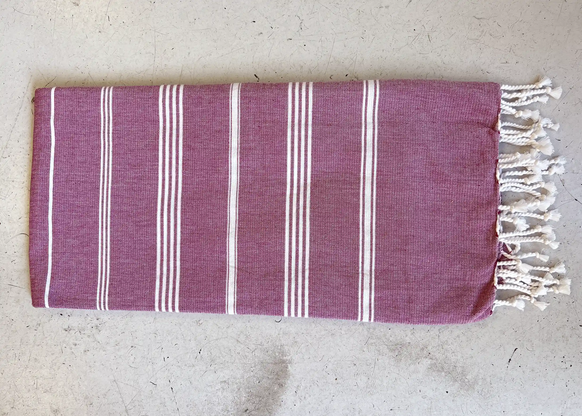 Karawan Authentic - Vendita all'ingrosso Asciugamani da bagno - COTONE BIOLOGICO FOUTA -Collezione HAMMAM- Colore BORDEAUX4