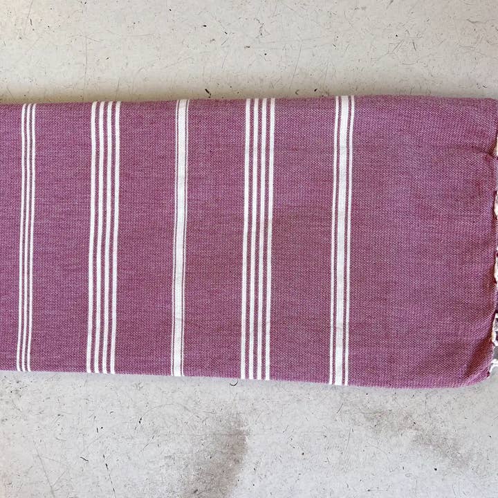 Karawan Authentic - Vendita all'ingrosso Asciugamani da bagno - COTONE BIOLOGICO FOUTA -Collezione HAMMAM- Colore BORDEAUX4